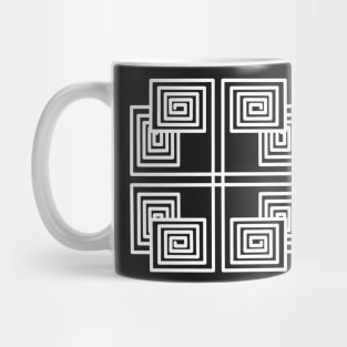 Straight Spirals (white) Mug